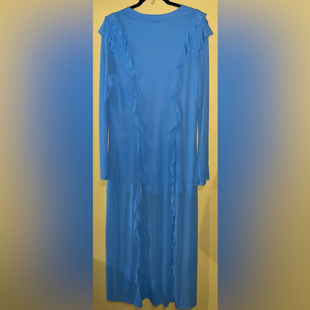 Future Collective Dresses Women's Long Sleeve Ruffle Maxi Dress - Picture 4 of 4